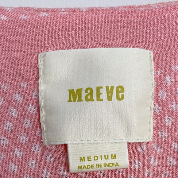 Maeve Anthropologie Nell Wrap Top with flutter sleeves - Picture 5 of 7